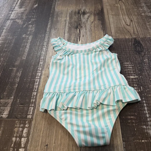 Striped Ruffle Swimsuit - Picture 6 of 6